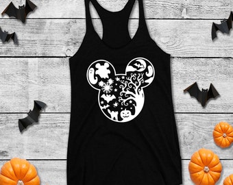 Polera Halloween Castillo Mickey Niño Niña Polera Halloween Castillo Mickey Niño Niña