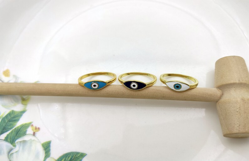 evil eye ring,eye ring,delicate ring Birthday gift Stackable evil eye ring Simple evil eye ring,Valentine/'s Day gift,gift for her