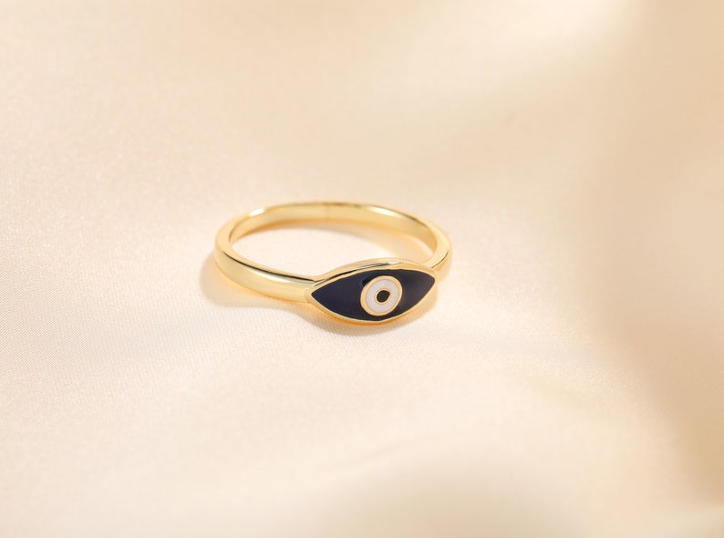 evil eye ring,eye ring,delicate ring Birthday gift Stackable evil eye ring Simple evil eye ring,Valentine/'s Day gift,gift for her