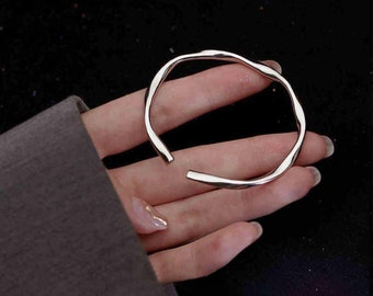 Fashion 925Sterling Solid Silver Jewelry Dull Polish Bangles Bracelet K233 Fashion 925Sterling Solid Silver Jewelry Dull Polish Bangles Bracelet K233
