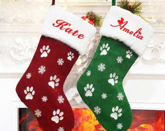 monogram dog stocking