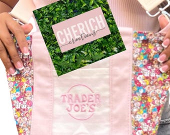 Trader Joe’s  PASTEL MINI CANVAS Upcycle Tote Crossbody • Reversible Option • Tokidoki  • Donutella • Yurameki• Sandy • Unicorn • Kawaii