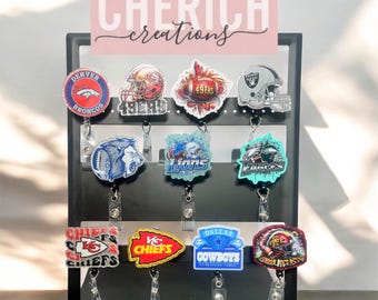 Badge Reel | Football | Football Helmet Badge Reel | Medical Badge Reel | Teacher Badge | Cute Gift | ID Holder | Game Day