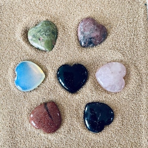 Polished Heart Gemstone For Your Terrarium, You Choose Color, DIY Terrarium Supplies
