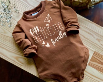 Out NICU OUTFIT, NICU Graduate bodysuit, Coming Home Outfit, Preemie Girl Clothes, Micro Preemie bodysuit, Newborn Boy's Outfit,