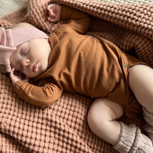 Preemie boy bodysuit, Newborn girl outfit, Caramel bodysuit, Baby kimono top, Newborn Coming Home Outfit, Preemie Girl Kimono