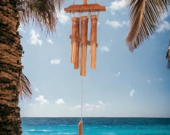 Wind chime, bamboo wood chime, wind gong, temple
