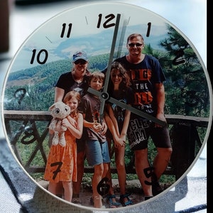 Wall clock glass clock personalized gift