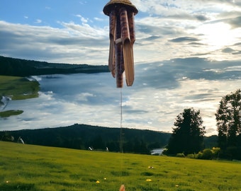 Wind chime bamboo wooden chime wind gong flamed