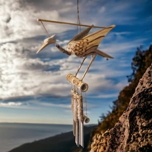 Wind chime bamboo wooden chime wind gong flamed bird