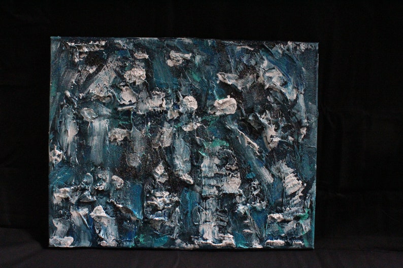 Rough Seas Textured Painting