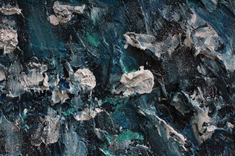 Rough Seas Textured Painting