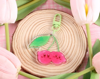 Kirby Cherries Keychain - 2.5 inch
