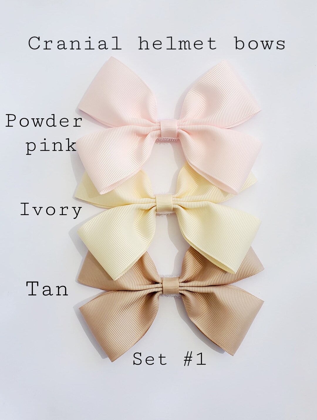 SETS OF 3 BOWS Cranial Helmet Bow Doc Band Bow Starband Bow Etsy