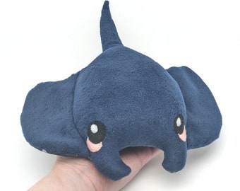 Manta Ray Plushie Black Stingray Stuffie Glitter Space Galaxy