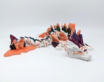 3D Printed Articulated Koi Fish Dragon Fidget Toy - 18 Inch PLA
