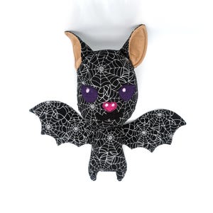 Silver Spider Web Bat Plushie