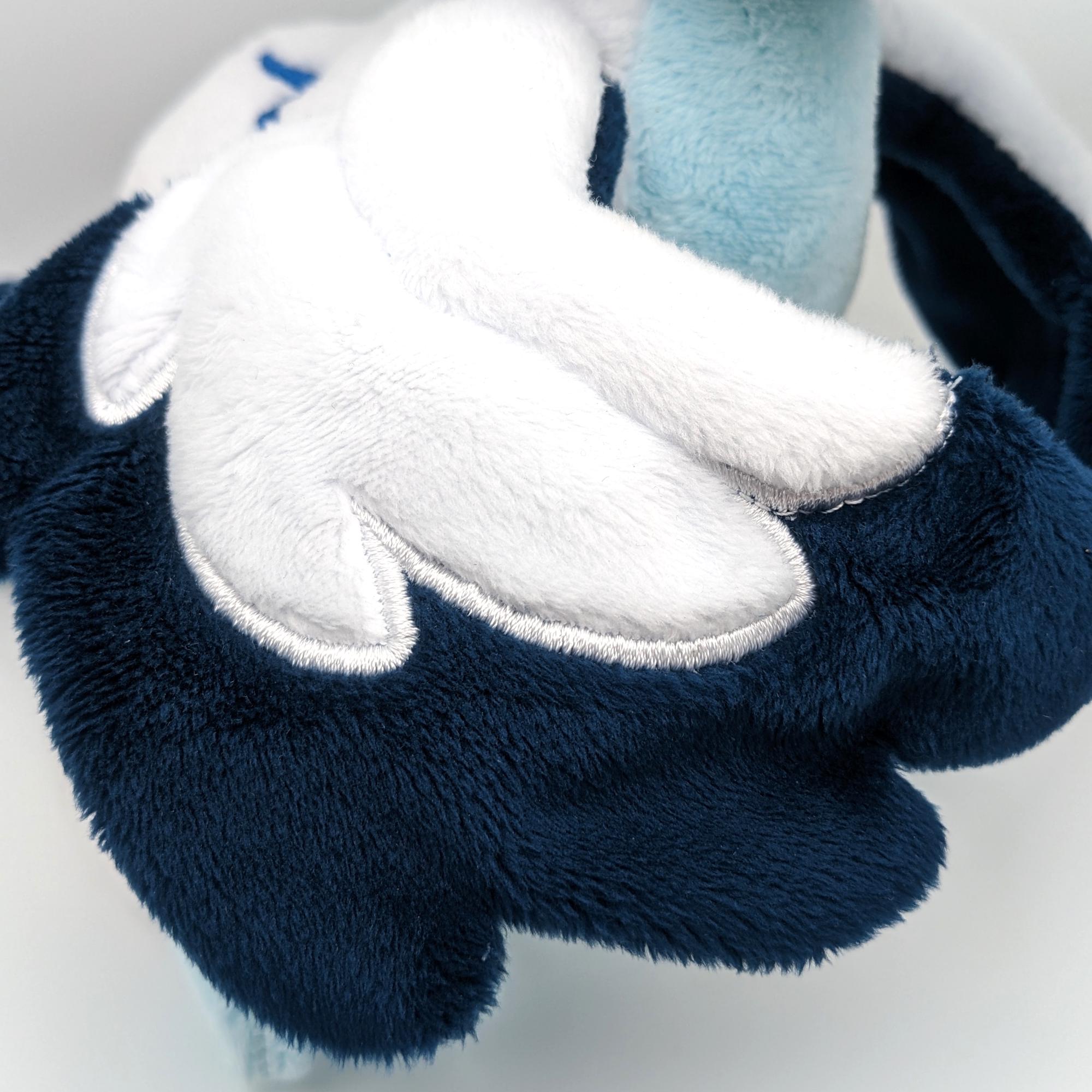 Pyro Raptor Teddy Raptor Plushie White and Navy Blue Feathered Velociraptor Dinosaur ...