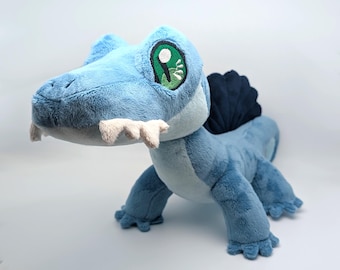 Spinosaurus Plushie Blue Dinosaur Minky Dino Stuffie Spino Plush