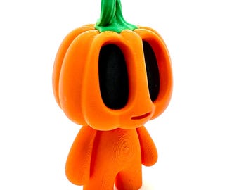 3D Printed Classic Round Pumpkin: Articulating Fidget Toy.