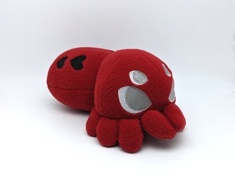 Spider Plushie Red Widow Hearts Hourglass Plush Fleece Stuffie