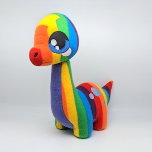 Brontosaurus Plushie Rainbow Dinosaur Stuffie Dino Stuffed Animal
