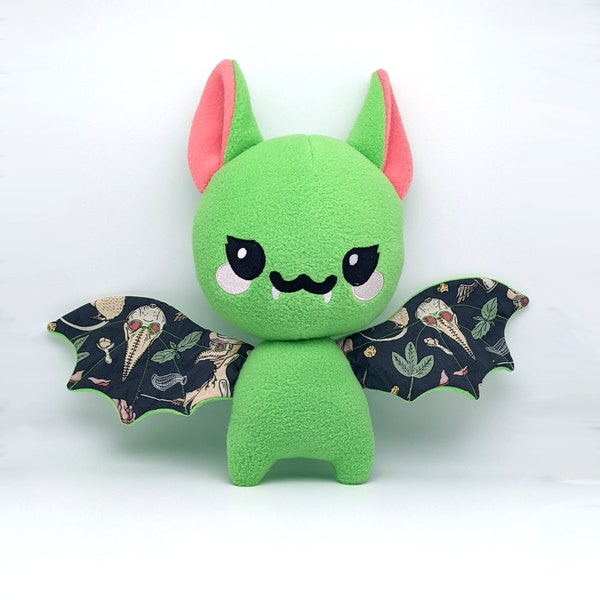 Bat Plushie Green Plague Doctor Zombie Bat Stuffie