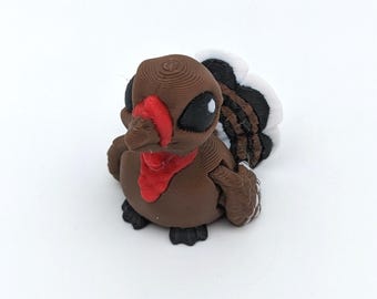 Mini Turkey 3D Printed Articulated Figure Baby Hatchling Fidget