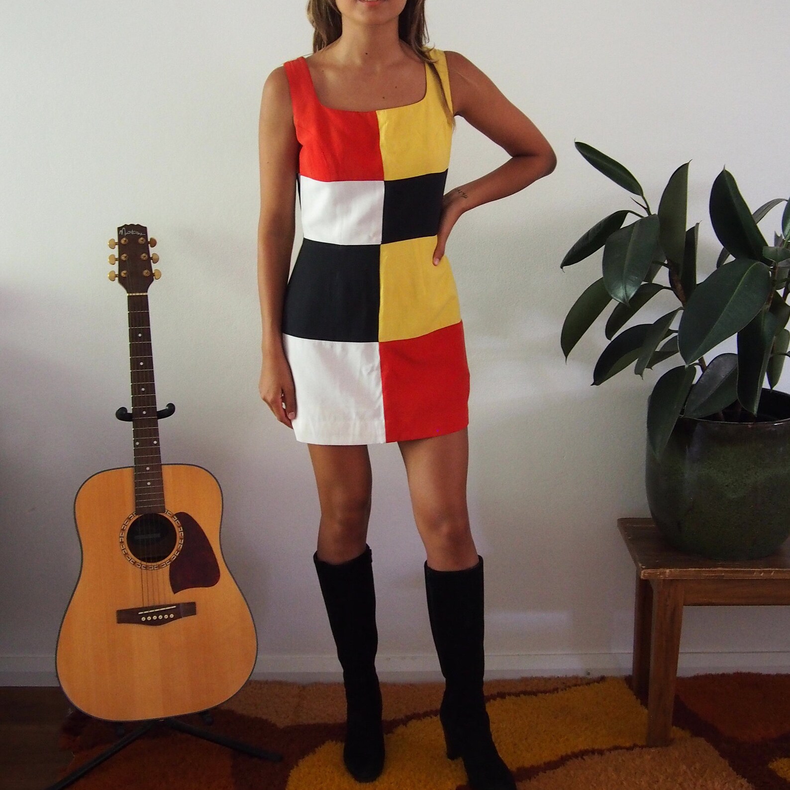 Vintage 1960s mod colour block shift dress size 10 retro | Etsy