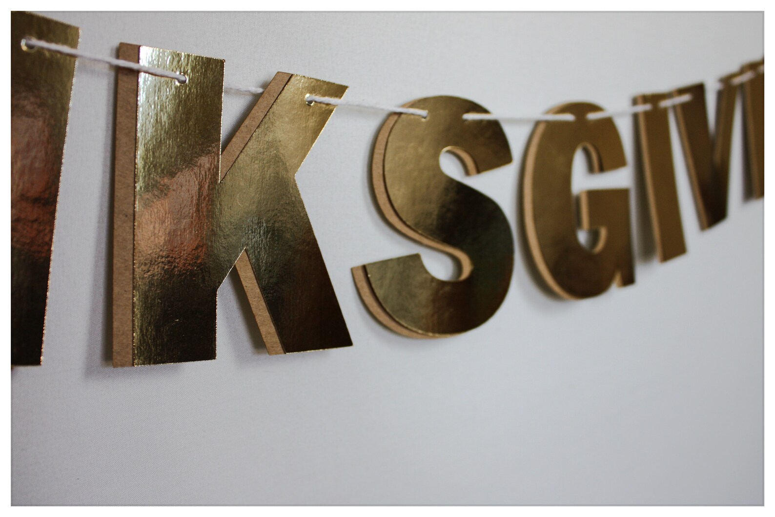 Happy Friendsgiving Banner With Cutouts - 6.5 Foot Glitter Thanksgiving Party Decor