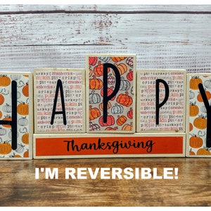 Holiday Sign for Fall and Christmas, Reversible Sign for Fall and Christmas, Happy Thanksgiving Sign, Merry Christmas Sign
