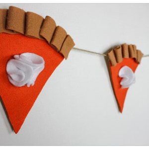 Pumpkin Pie Banner, Pumpkin Pie Garland, Fall Decor, Fall Banner, Felt Pumpkin Pie, Pie Garland, Felt Pie Banner, Pie Banner