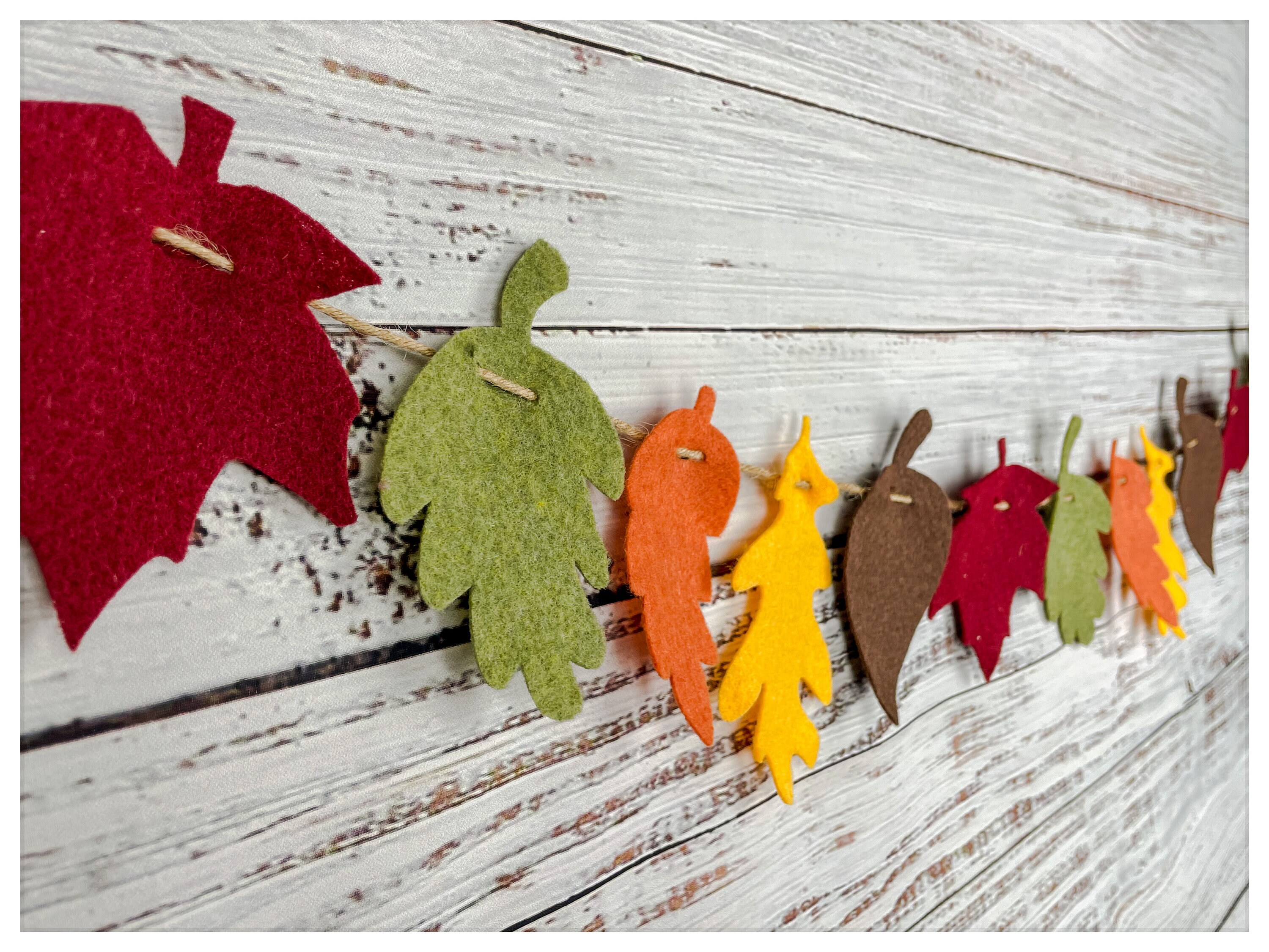 Felt Fall Leaf Garland Felt Fall Leaves Garland Felt Fall Etsy