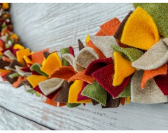 Fall Felt Garland, Fall Color Garland, Felt Garland, Felt Garland, Fall Decor, Fall Home Decor