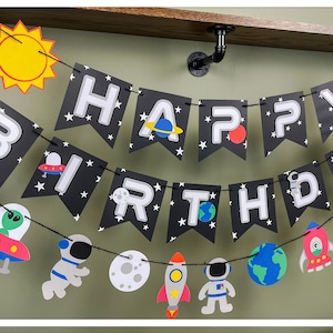 Space Birthday Party, First Trip Around The Sun Banner, Two The Moon Banner, Space Party, Space Banner, Astronaut Birthday Party