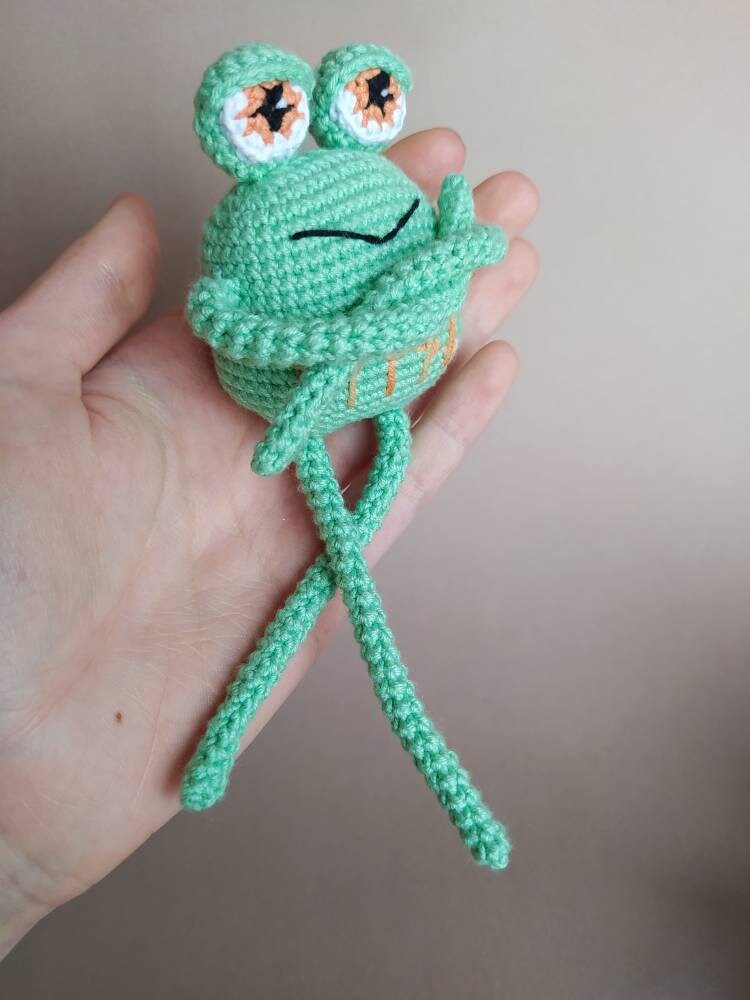 Kawaii plush frog keychain froggie cute frog gift Etsy