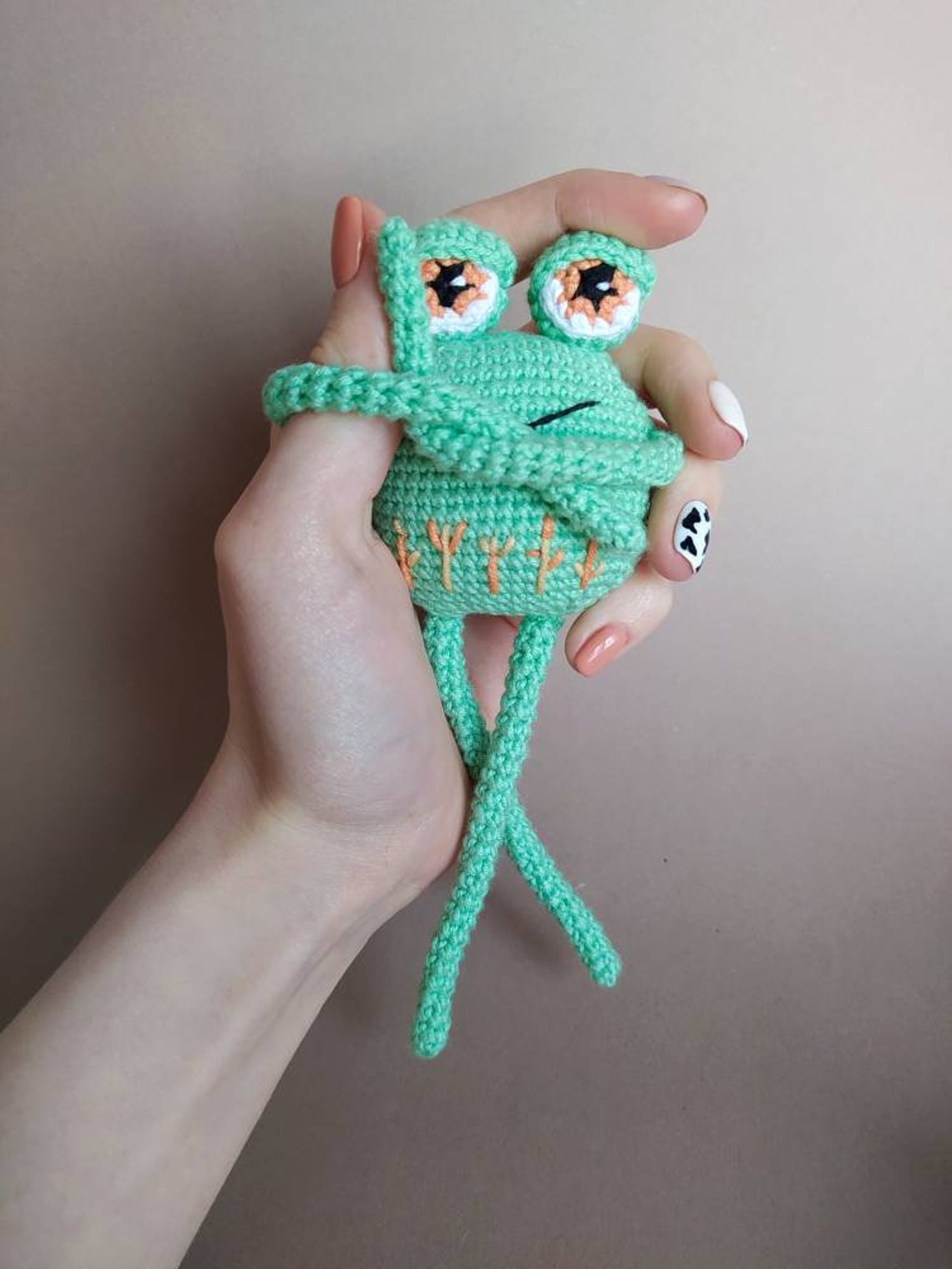 Kawaii plush frog keychain froggie cute frog gift Etsy