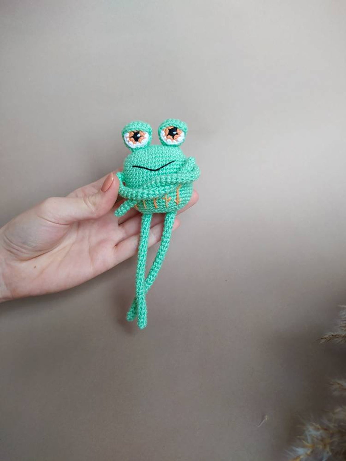 Kawaii plush frog keychain froggie cute frog gift Etsy