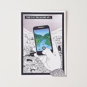No Time Machine App A6 Postcard