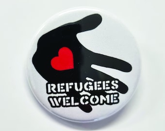 Refugees Welcome - Iron on Patch Embroidered Applique Motif - Etsy