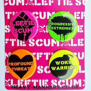 Leftie uitschot badge set