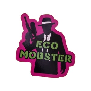 Eco Mobster Shaped Vinyl Sticker