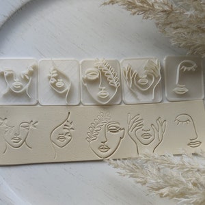 Polymer Clay Cutter Stamp | Cookie Cutter | Embosser | FIMO Cutter | Polymer Clay Accessories | DIY Tools | Handmade Jewelry | Women | Face