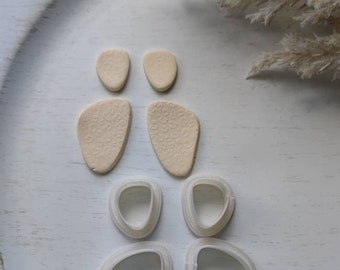 Polymeerklei uitstekerset | Koekjesvorm | Embosser | FIMO uitsteker | Stempel | Polymeerklei accessoires | DIY gereedschap | Handgemaakte sieraden | Oorbellen