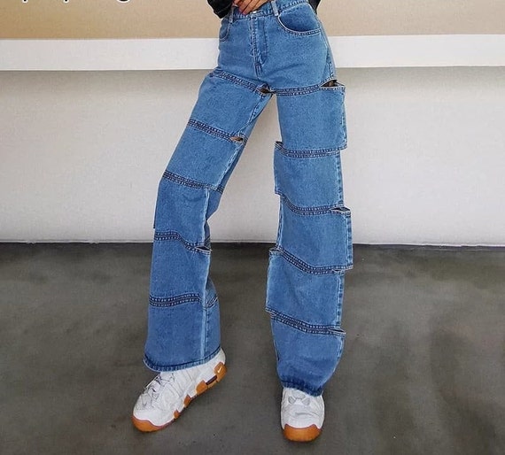Pleated Jeans Cropped Jeans High 