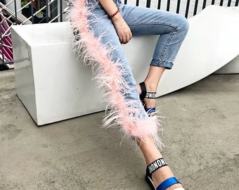 casual tassel design blue jeans