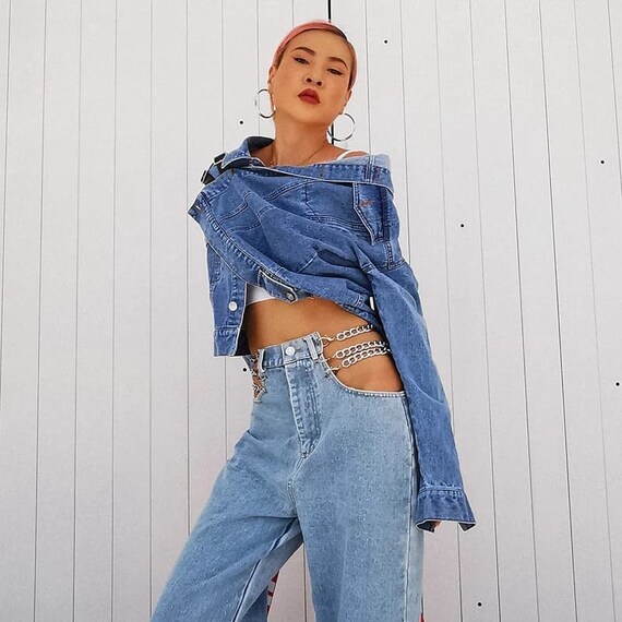 Jean Jacket Asymmetric Jeans Jacket 