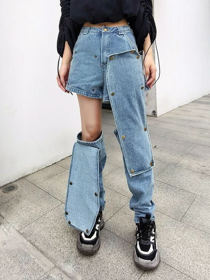 Baggy Jeans Jeans Women Pleated Jeans 