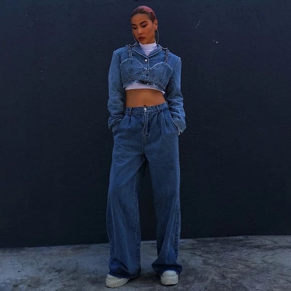 Jean Jacket Baggy Jeans 3 Piece Set 