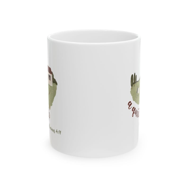 A Quiet Life, 1 Thessalonians 4:11, Christian Mug, Bible Scripture Mug, Ceramic Mug, 11 oz